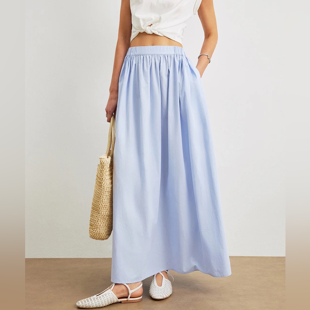 123 Cotton A-Line Skirt With Pockets